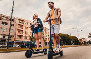 people on electric scooters