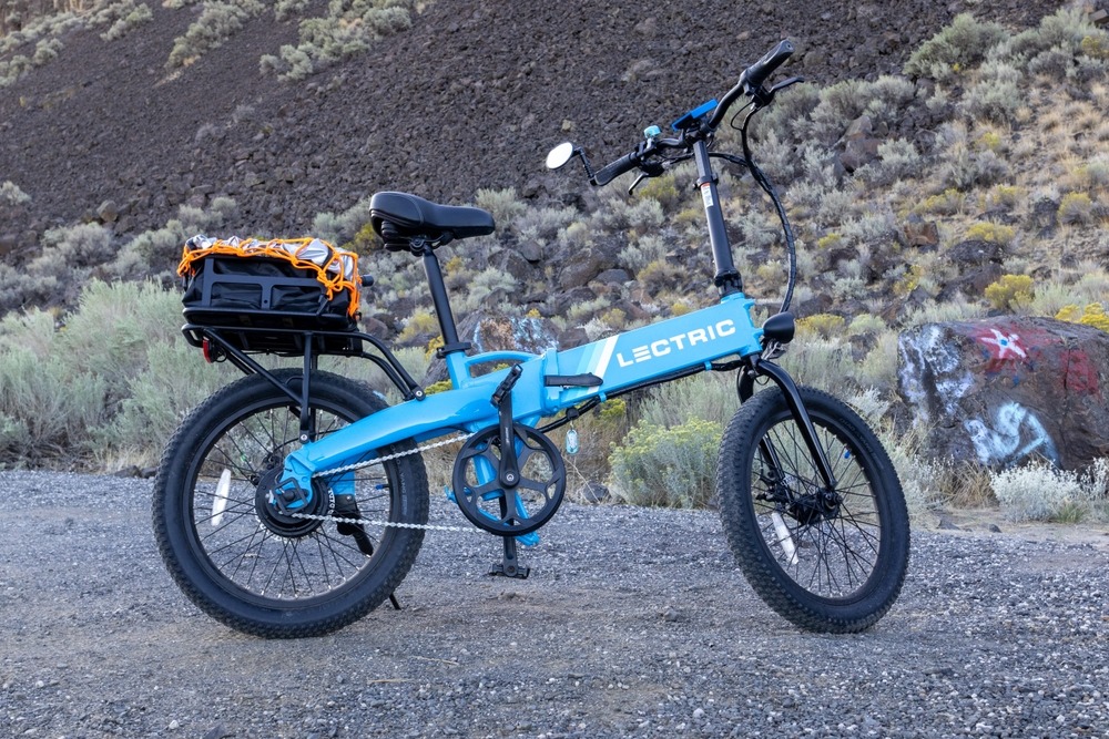 ebike at the bottom of a mountain